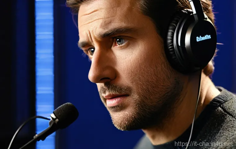 유명 성우와 캐릭터 연결 - **Prompt 1: The Emotion Behind the Microphone**
"A talented voice actor, a man in his late 30s w...