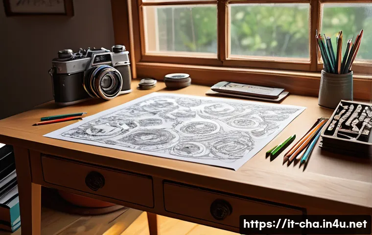 애니메이션 제작 과정 - A detailed scene depicting a traditional frame-by-frame animation artist&rsquo;s workspace: a wooden desk ...