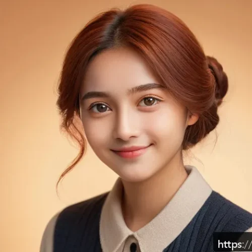 영화 속 캐릭터 디자인 - A warm and empathetic female character design, featuring soft rounded shapes, large expressive eyes ...